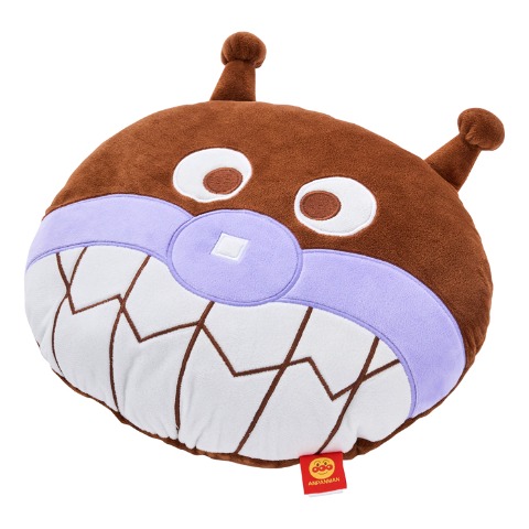 顔型クッション（ばいきんまん）