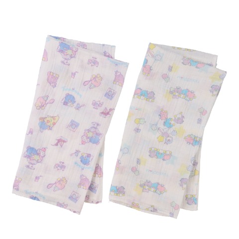 2枚組ガーゼブランケット（100㎝×100㎝）　タキシードサム