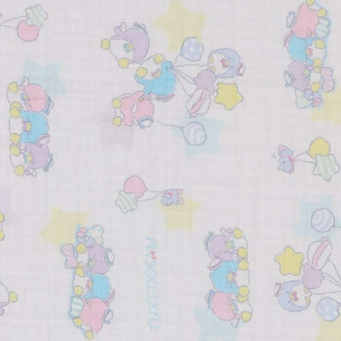 2枚組ガーゼブランケット（100㎝×100㎝）　タキシードサム