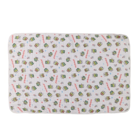 ガーゼブランケット（70㎝×100㎝）　けろけろけろっぴ