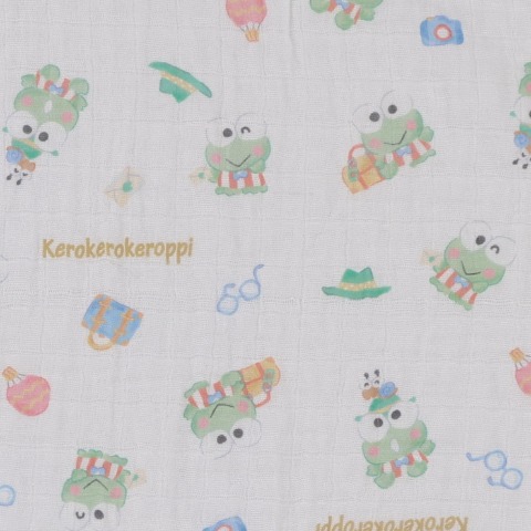 2枚組ガーゼブランケット（100㎝×100㎝）　けろけろけろっぴ