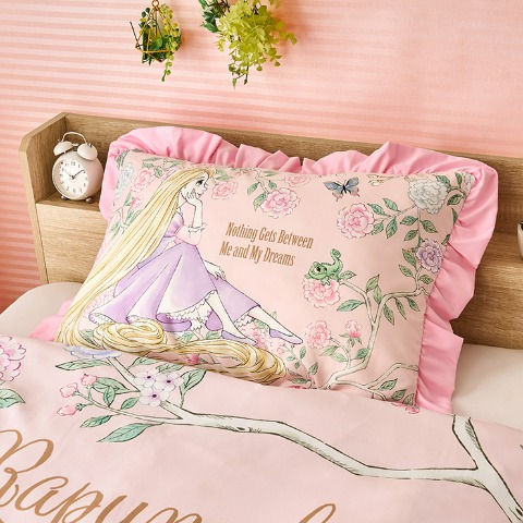 カバーリング2点セット（ラプンツェル）まくらカバー+かけ布団カバー