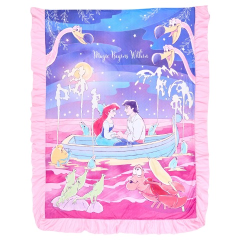 カバーリング2点セット（リトルマーメイド）まくらカバー+かけ布団カバー