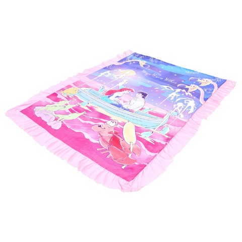 カバーリング2点セット（リトルマーメイド）まくらカバー+かけ布団カバー