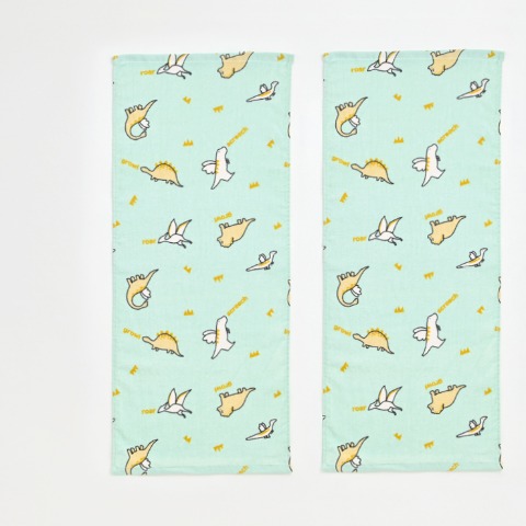 2枚組フェイスタオル　34㎝×80㎝（めりあんず）