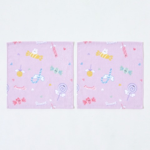 2枚組ハンドタオル　34㎝×35cm　（めりあんず）