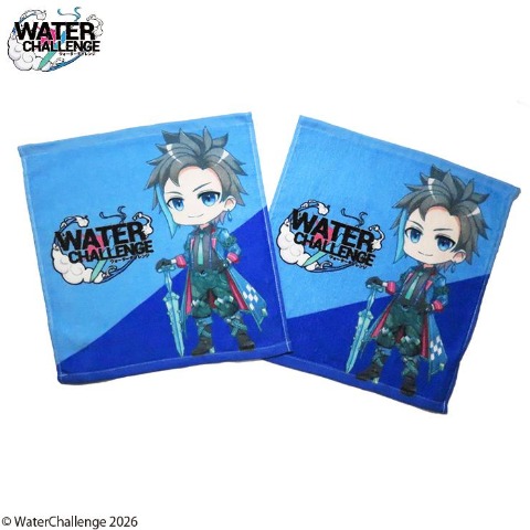 2枚組ハンドタオル　ウォーターチャレンジ　34㎝×35cm