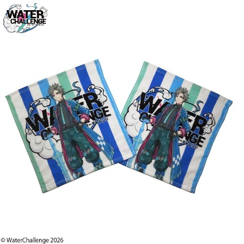 2枚組ハンドタオル　ウォーターチャレンジ　34㎝×35cm