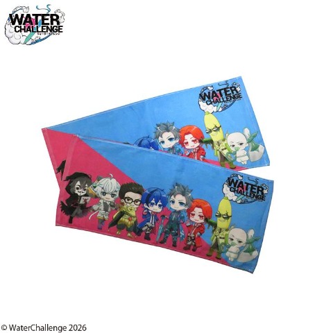 2枚組フェイスタオル　ウォーターチャレンジ　34㎝×75㎝