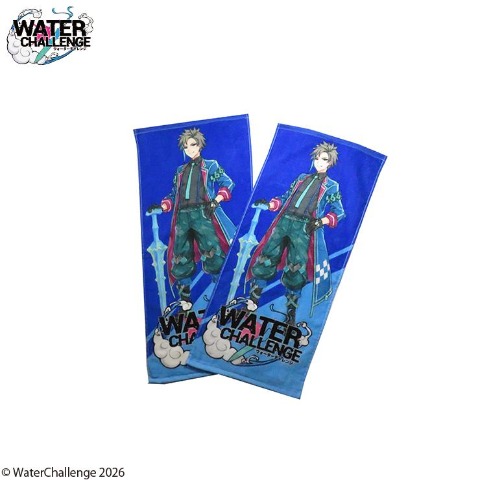 2枚組フェイスタオル　ウォーターチャレンジ　34㎝×75㎝