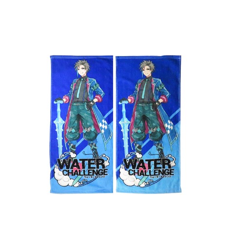 2枚組フェイスタオル　ウォーターチャレンジ　34㎝×75㎝
