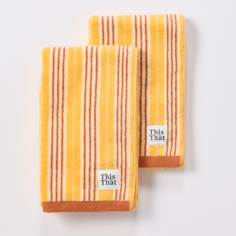 ２枚組フェイスタオル（This and That）34㎝×80㎝