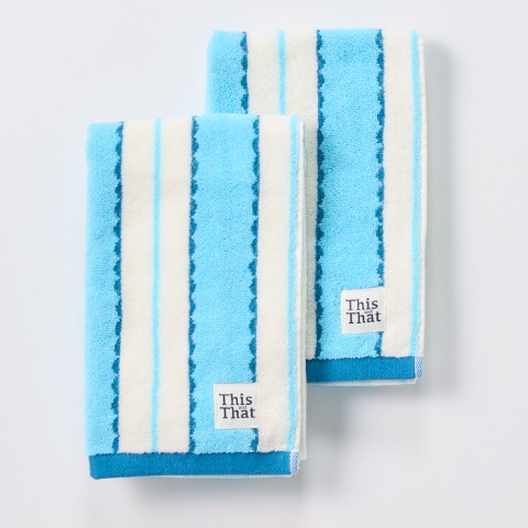 ２枚組フェイスタオル（This and That）34㎝×80㎝