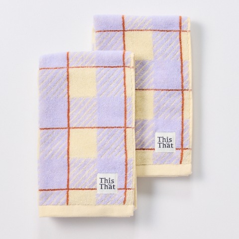 ２枚組フェイスタオル（This and That）34㎝×80㎝