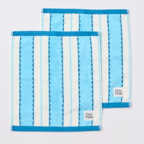 2枚組ハンドタオル（This and That）34㎝×35cm