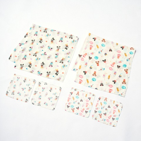 ガーゼ6点セット（ミッキーフレンズ）