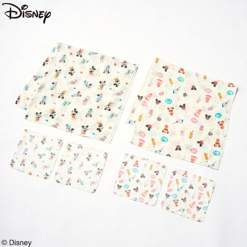 ガーゼ6点セット（ミッキーフレンズ）