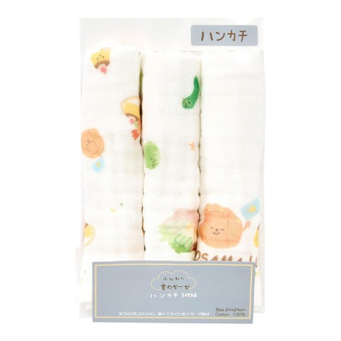 3枚組ガーゼハンカチ