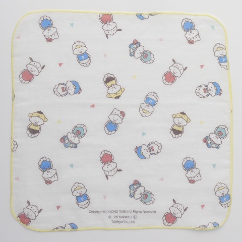 ガーゼハンカチ（30㎝×30㎝）　おおのたろう×サンリオキャラクターズ