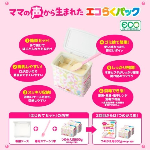 森永E赤ちゃんエコらくパック(400g×2)×6箱 森永 e赤ちゃんの