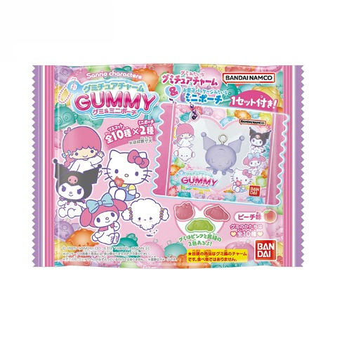 12個入りBOX　サンリオキャラクターズ グミチュアチャームGUMMY＆ミニポーチ アソート 220