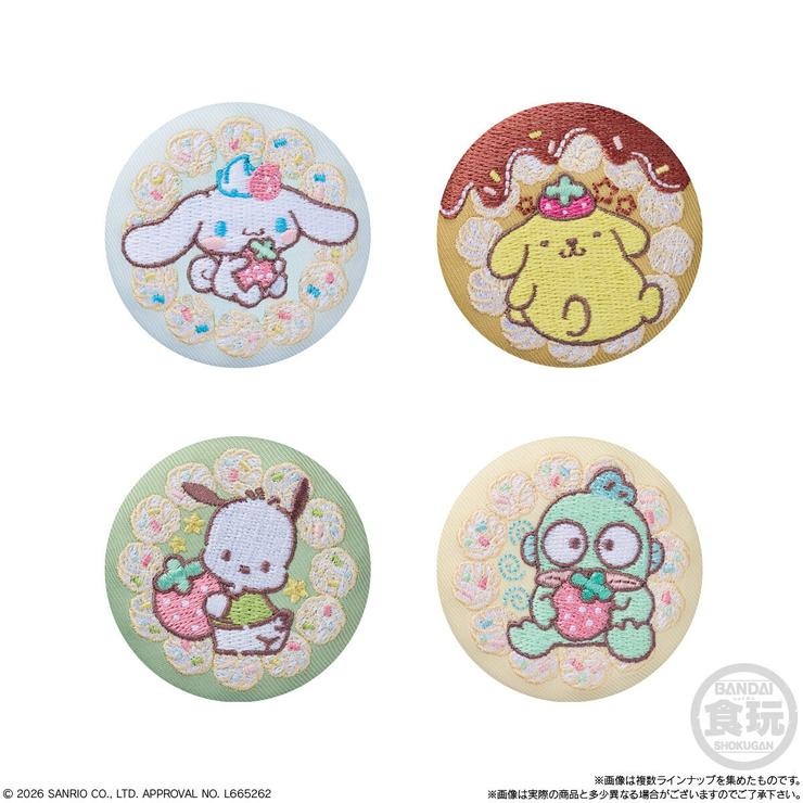12個入りBOXサンリオキャラクターズ 刺繍缶バッジビスケット4