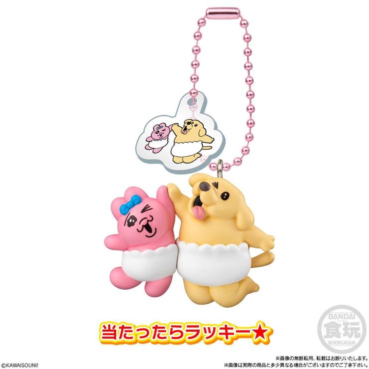 10個入りBOX おぱんちゅうさぎとわんころマスコット ビスケットつき