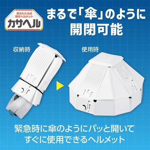 折りたたみ防災ヘルメットカサヘル