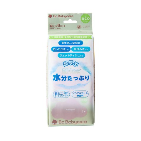 ミニ超厚手おしりふき6枚×6個入