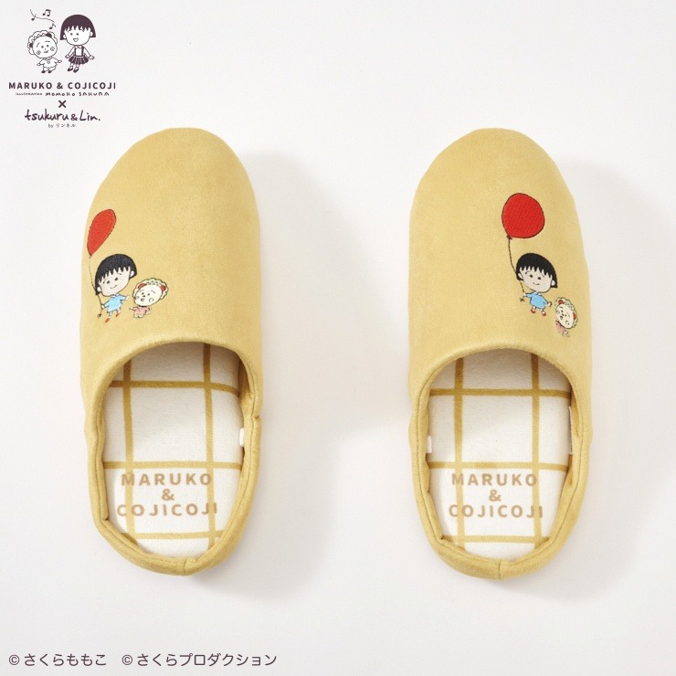 刺しゅう付スリッパ（まる子とコジコジ×tsukuru&Lin.） | シャンブル