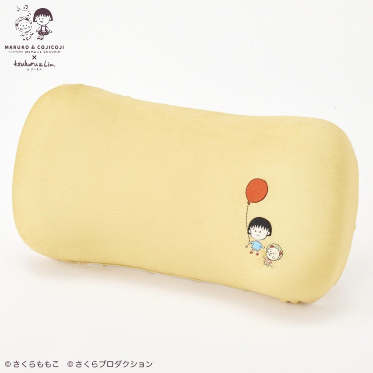 刺しゅう付腰当てクッション（まる子とコジコジ×tsukuru&Lin