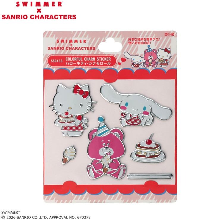 チャームステッカー SWIMMER×Sanrio characters（ハローキティ