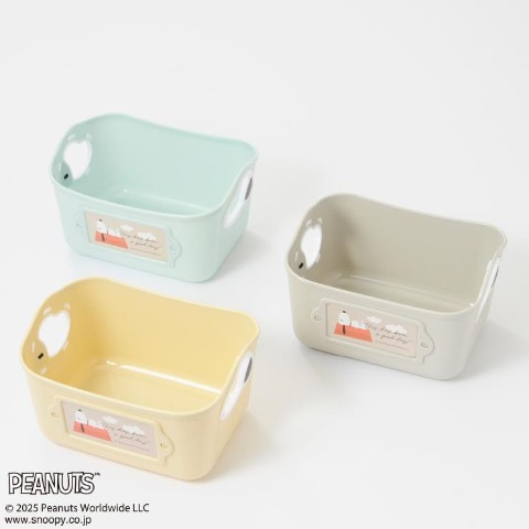 ミニやわらかバケツ3P（スヌーピー） モノトーン 219