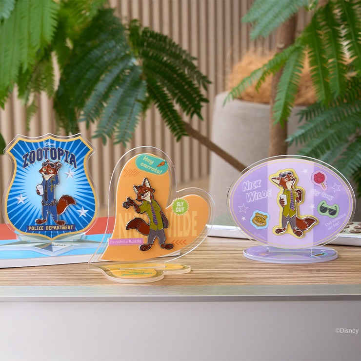 飾れるピンズ PIN＆STAND ズートピア(ニック C) | シャンブル