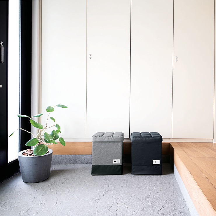 防災用品 COGIT防災 座れる玄関防災バッグ グレー | シャンブル