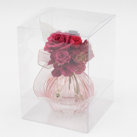 プリザーブドフラワー誕生日ブーケ　1月ガーネット