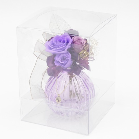 プリザーブドフラワー誕生日ブーケ　2月アメシスト