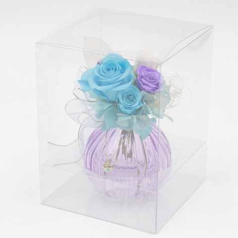 プリザーブドフラワー誕生日ブーケ　12月タンザナイト