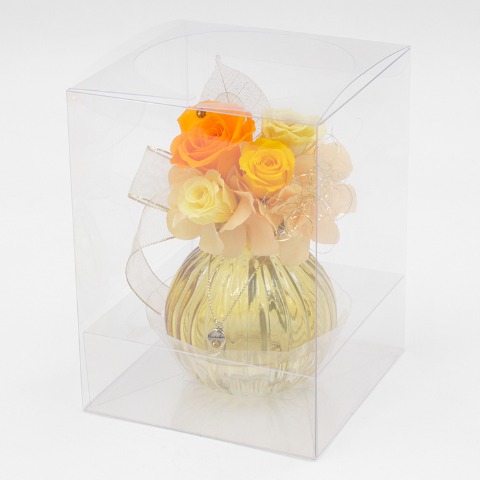 プリザーブドフラワー誕生日ブーケ　11月トパーズ