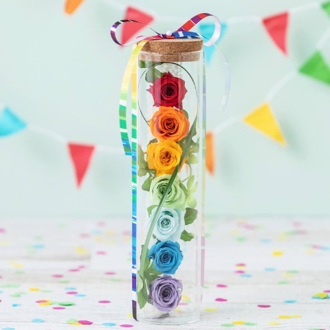 プリザーブドフラワー　レインボースマイル