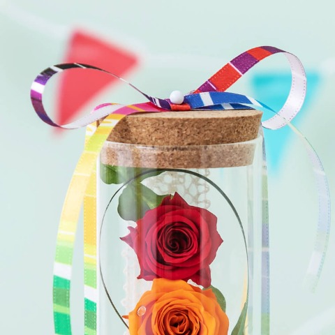 プリザーブドフラワー　レインボースマイル