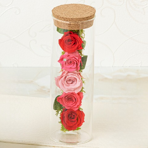 プリザーブドフラワー　グラスローズ