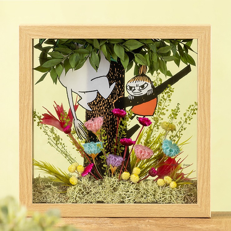 プリザーブドフラワー「フラワーフレーム（大） ムーミン＆リトルミイ