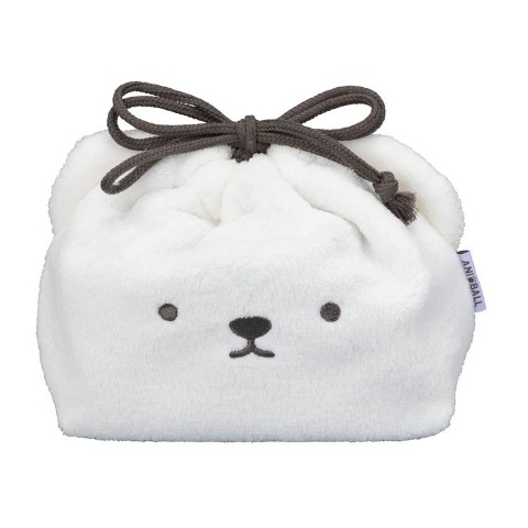 保冷ランチ巾着(アニボール　シロクマ)