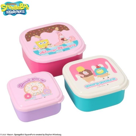 シールランチボックス3P（SPONGEBOB）
