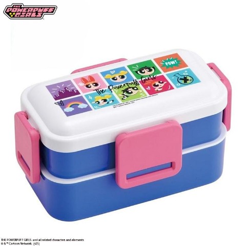 抗菌食洗機対応ふわっと弁当箱2段（パワーパフ ガールズ）