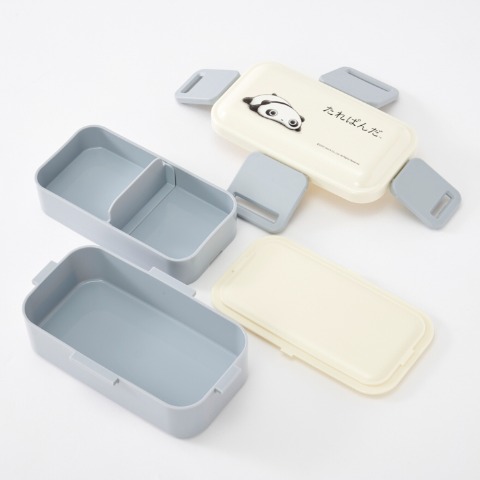 抗菌食洗機対応ふわっと弁当箱2段（たれぱんだ）