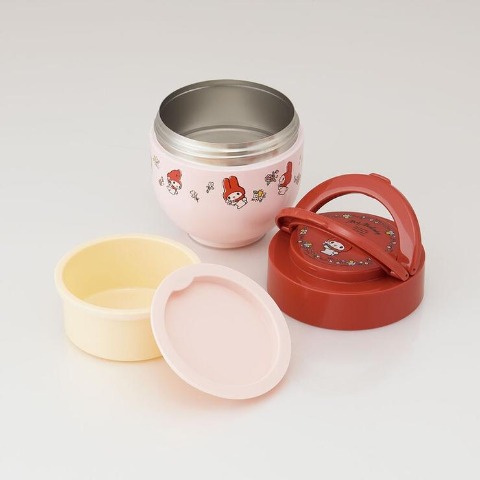 抗菌折りたたみハンドル付保温丼ランチジャー（マイメロディ）