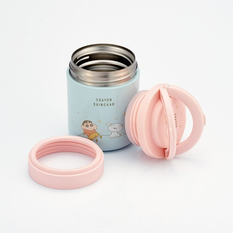 抗菌折りたたみハンドル付保温・保冷デリカポット(クレヨンしんちゃん)