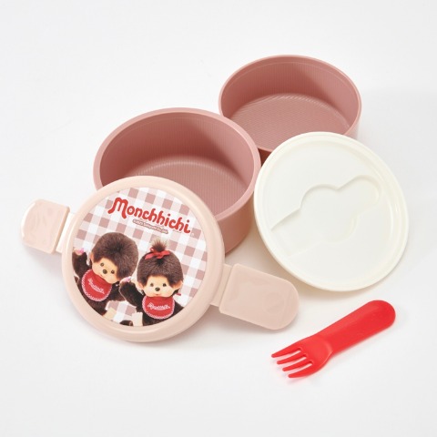 丸型2段ランチボックス(モンチッチ)